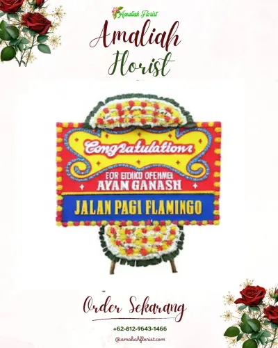 Bunga Papan Congratulation di Balai Persemayaman Angsapura